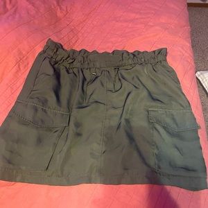 Green Cargo Mini skirt